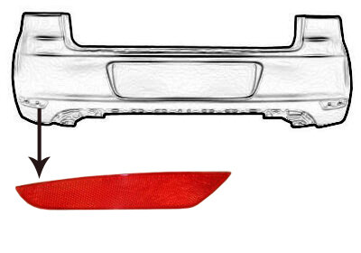 Rückstrahler links,Stoßfänger für VW GOLF VI (5K1)