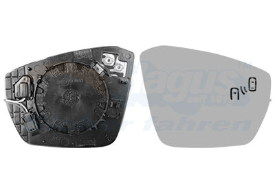 Spiegelglas, Außenspiegel links für SKODA OCTAVIA III (5E3, NL3, NR3)