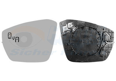 Spiegelglas, Außenspiegel rechts für SKODA OCTAVIA III (5E3, NL3, NR3)