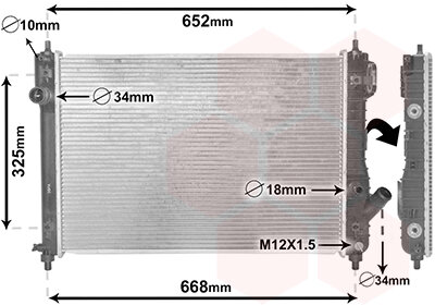Kühler, Motorkühlung  für CHEVROLET AVEO / KALOS Schrägheck (T250, T255)