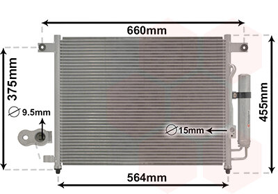 Kondensator, Klimaanlage  für CHEVROLET AVEO / KALOS Stufenheck (T250, T255)