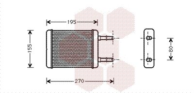 Wärmetauscher, Innenraumheizung  für HYUNDAI PONY (X-2)