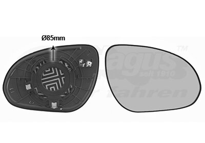 Spiegelglas, Außenspiegel rechts für HYUNDAI i30 Kombi (FD)