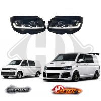 Scheinwerfer Set  für VW TRANSPORTER T5 Bus (7HB, 7HJ, 7EB, 7EJ)