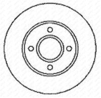 Bremsscheibe Vorderachse f&uuml;r FORD ESCORT V (AAL, ABL)