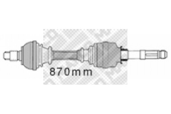 Antriebswelle Vorderachse rechts für CITROËN BX (XB-_)