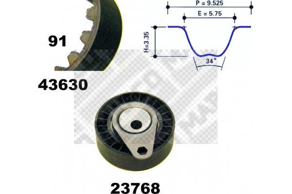 Zahnriemensatz für FORD FOCUS (DAW, DBW)