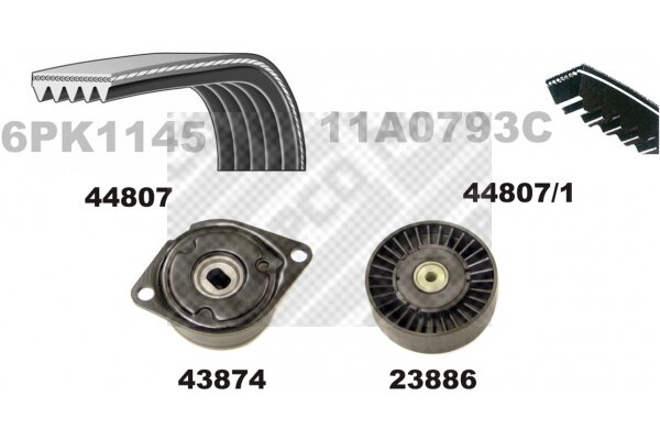 Keilrippenriemensatz für VW PASSAT B3/B4 (3A2, 35I)