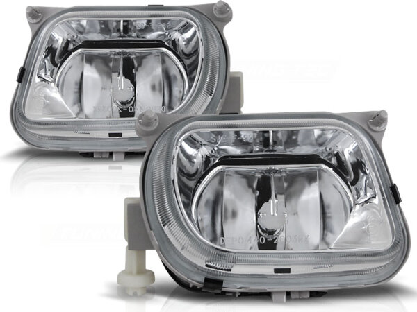 Nebelscheinwerfer Set Mercedes Benz W210 E-Klasse Lim./Touring BJ 95-05.99 Klarglas / Chrome