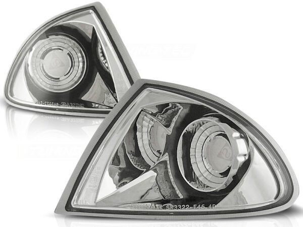 Frontblinker Set BMW E46 Limousine / Touring BJ 05.98-08.01 Klarglas / Chrome