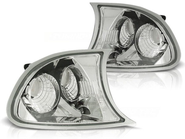 Frontblinker Set BMW E46 Coupe / Cabrio BJ 04.99-08.01 Klarglas / Chrome