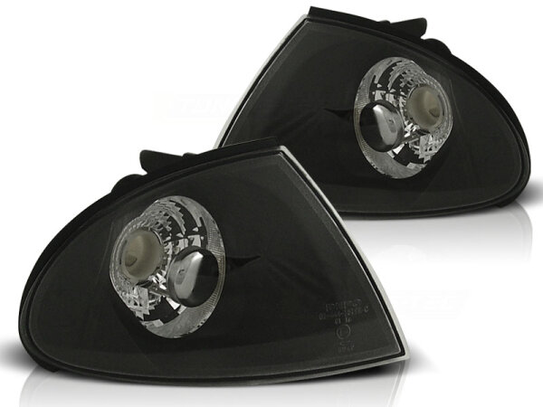 Frontblinker Set BMW E46 Limousine / Touring BJ 05.98-08.01 Klarglas / Schwarz