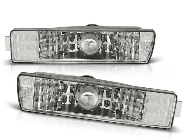 Frontblinker Set Volkswagen Golf II BJ 08.83-08.91 / Jetta 01.84-08.91 Klarglas / Chrome