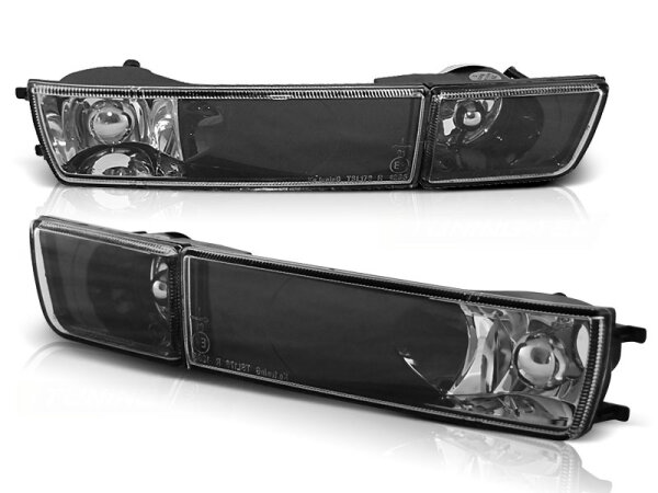 Frontblinker Set VW Golf III BJ 09.91-08.97 / Vento BJ 01.92-08.98 Klarglas / Schwarz