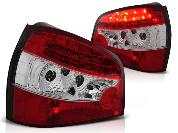 LED Rückleuchten Set Audi A3 BJ 09.96-08.00 Klarglas / Rot / Chrome