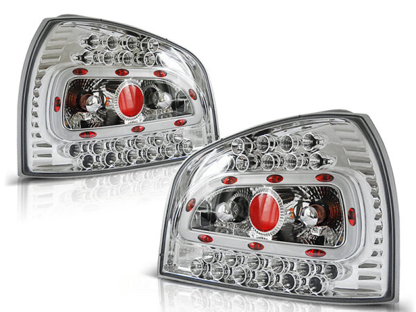 LED Rückleuchten Set Audi A3 BJ 08.96-08.00 Klarglas / Chrome