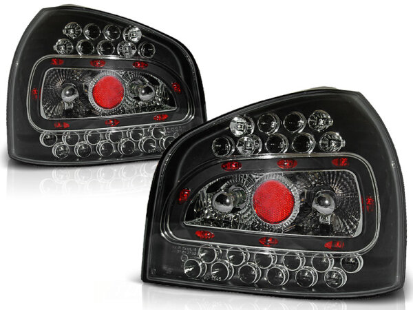 LED Rückleuchten Set Audi A3 BJ 08.96-08.00 Klarglas / Schwarz