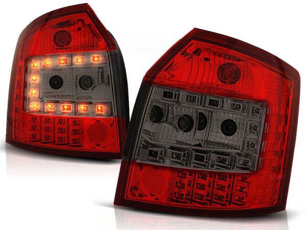 LED Rückleuchten Set Audi A4 Avant BJ 10.00-10.04 Klarglas / Rot / Rauch