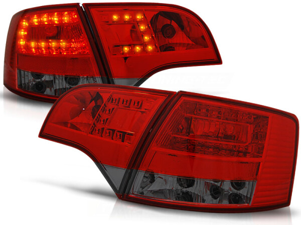 LED Rückleuchten Set Audi A4 B7 Avant BJ 11.04-03.08 Klarglas / Rot / Rauch