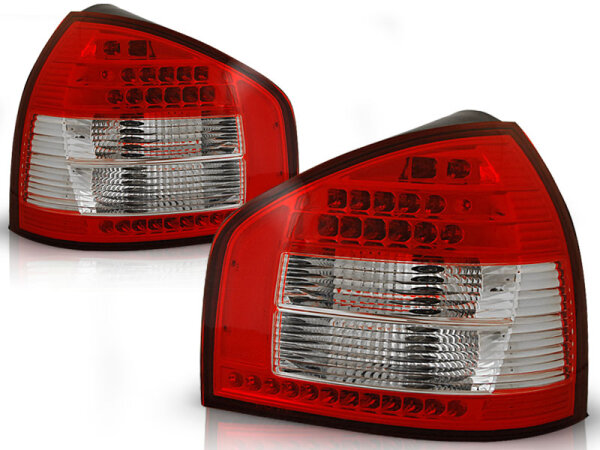 LED Rückleuchten Set Audi A3 BJ 08.96-08.00 Klarglas / Rot / Chrome