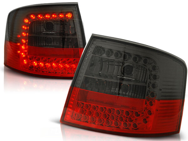 LED Rückleuchten Set Audi A6 Avant BJ 05.97-05.04 Klarglas / Rot / Rauch