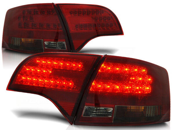 LED Rückleuchten Set Audi A4 B7 Avant BJ 11.04-03.08 Klarglas / Rot / Rauch