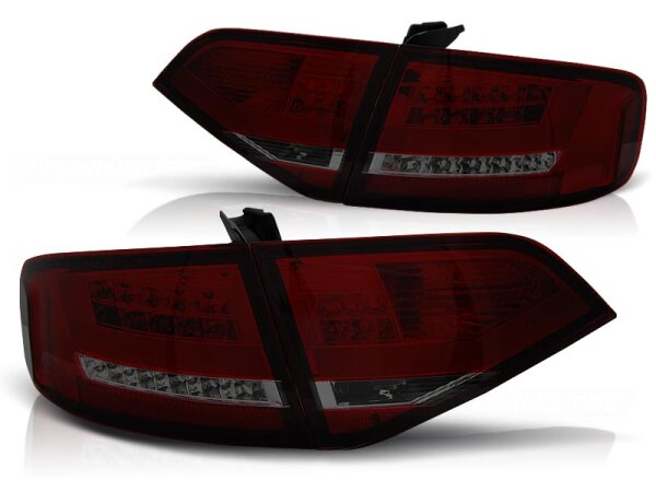 LED Rückleuchten Set Audi A4 B8 Limousine BJ 08-11 Klarglas / Rot / Rauch