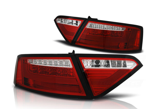 Lightbar Rückleuchten Audi A5 Coupe BJ 07 - 06.2011 rot chrom