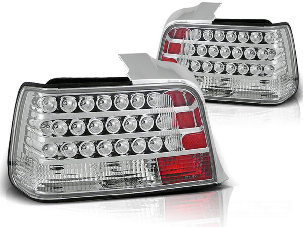 LED Rückleuchten Set BMW E36 Limousine BJ 12.90-8.99 Klarglas / Chrome