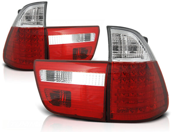 LED Rückleuchten Set BMW X5/E53 BJ 09.99-10.03 Klarglas / Rot / Chrome