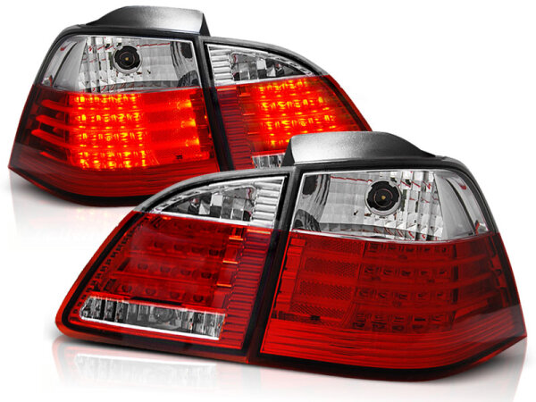 LED Rückleuchten Set BMW E61 Touring BJ 04-03.07 Klarglas / Rot / Chrome