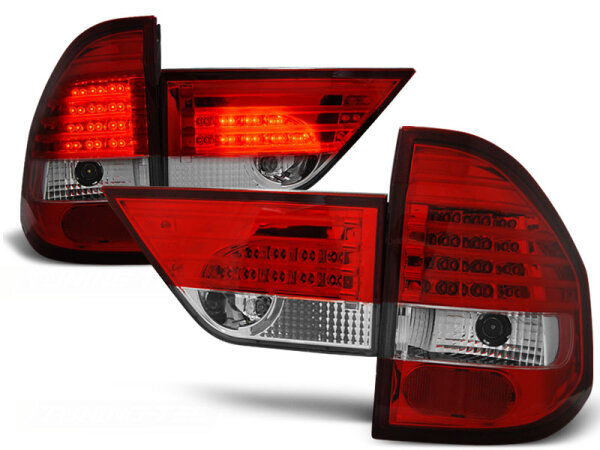 LED Rückleuchten Set BMW X3/E83 BJ 01.04-06 Klarglas / Rot / Chrome