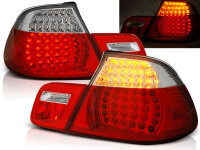 LED R&uuml;ckleuchten Set BMW E46 Cabrio BJ 04.99-03.03 Klarglas / Rot / Chrome