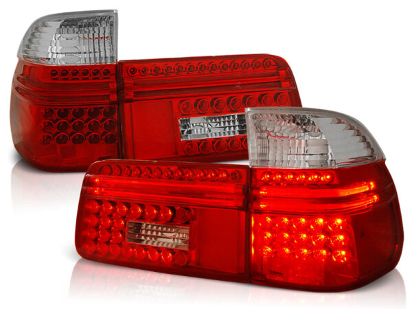 LED Rückleuchten Set BMW E39 Touring BJ 97-08.00 Klarglas / Rot / Chrome