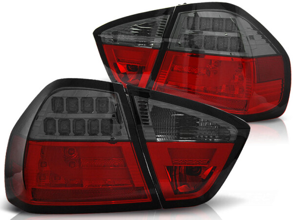 Lightbar Rückleuchten Set BMW E90 BJ 03.05-08-08 Klarglas / Rot / Rauch