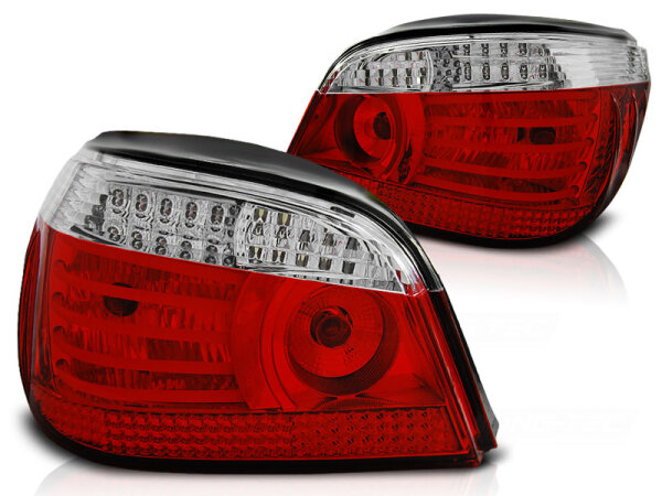 LED Rückleuchten Set BMW E60 Limousine BJ 07.03-07 Klarglas / Rot / Chrome