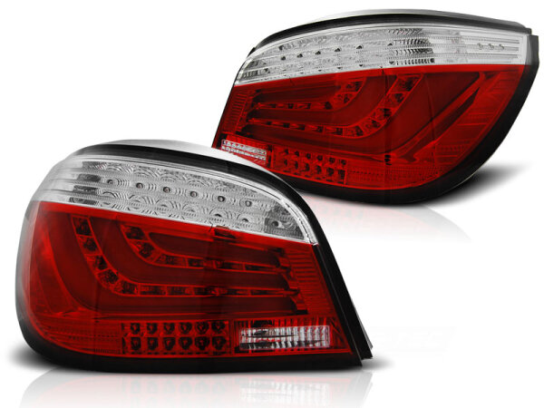 LED Lightbar Rückleuchten Set BMW E60 Limousine Baujahr 07.2003-02.2007 Klarglas/Rot/Weiß