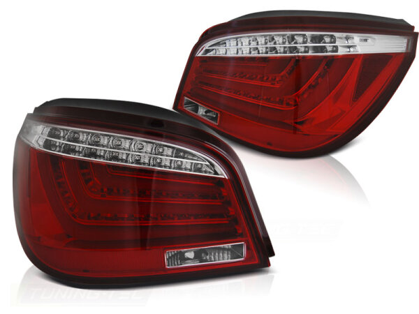 LED Lightbar Rückleuchten Set BMW E60 Limousine BJ 07.03-02.07 rot / chrom