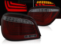 LED Lightbar R&uuml;ckleuchten Set BMW E60 Limousine BJ 07.03-02.07 rot / smoke
