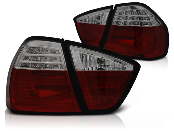 LED Bar Rückleuchten Set BMW E90 Limousine BJ 03/05-08/08 Rot Rauch