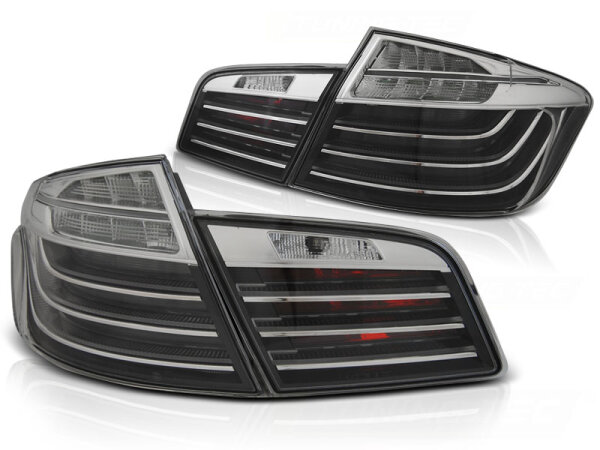 LED Bar Rückleuchten Set BMW 5er F10 BJ 10-07/13 Schwarz Chrom