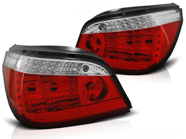 DTS LED Rückleuchten Set BMW 5er E60 BJ 07/03-02/07 Rot Weiß