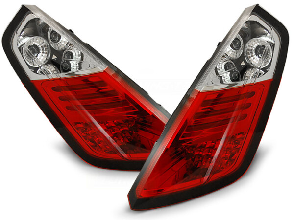 LED Rückleuchten Set Fiat Grande Punto BJ 09.05-09 Klarglas / Rot / Chrome