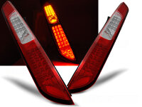 LED Rückleuchten Set Ford Focus MK2 Hatchback BJ 09.04-08 Klarglas / Rot / Chrome