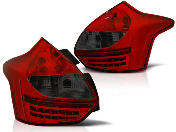 LED Rückleuchten für Ford Focus III  Hatchback BJ 2011-10/2014 Klarglas / Rot / Rauch