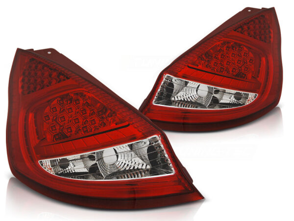 LED Rückleuchten Set Ford Fiesta MK7 Schrägheck BJ 08-12 Rot Weiß
