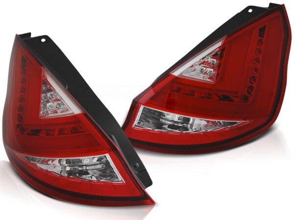 LED Bar Rückleuchten Set Ford Fiesta MK7 Schrägheck BJ 08-12 Rot Weiß
