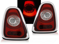 LED Bar R&uuml;ckleuchten Set Mini Cooper R56 / R57 BJ 10-14 Rot Wei&szlig;