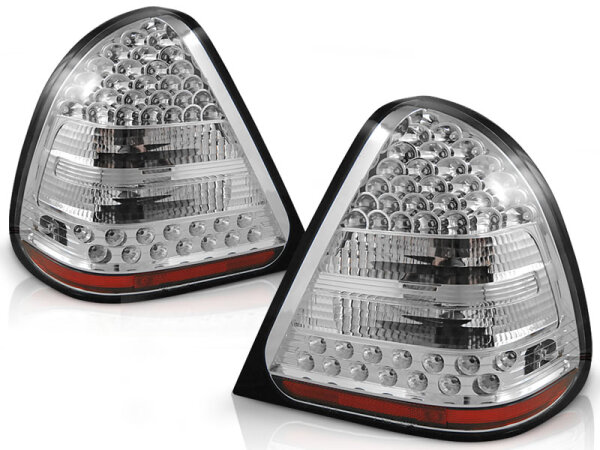 LED Rückleuchten Set Mercedes Benz W202 C-Klasse Limousine BJ 06.93-06.00 Klarglas / Chrome