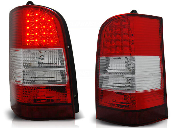LED Rückleuchten Set Mercedes Benz Vito W638 V-Klasse BJ 96-03 Klarglas / Rot / Chrome